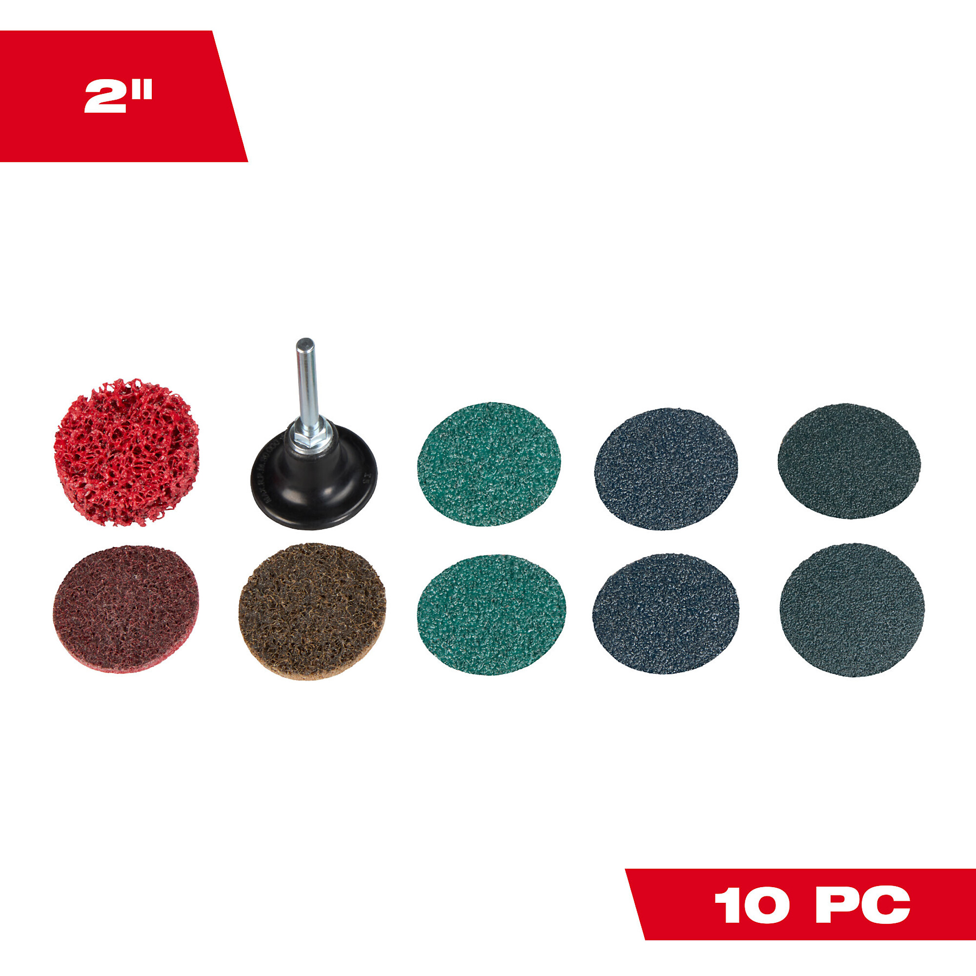 Milwaukee, 10PC 2in. Quick Change Disc Kit, Wheel Diameter 6 in, Wheels (qty.) 10 Model# 49-92-9000